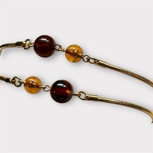 Elegant Gold and Brown Beaded Bracelet